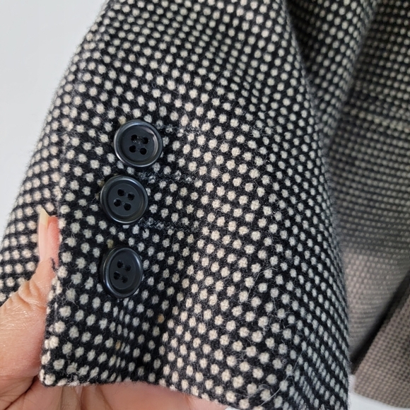 LINEA DOMIZIA Mens Wool & Cashmere Houndstooth Double Breasted Sport Coat Sz 44L - Picture 5 of 12